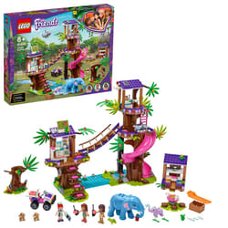 LEGO Friends Jungle Rescue Base 41424 Building Toy for Kids  Animal Rescue Kit That Includes a Jungle Tree House and 2 Elephant Figures for Adventure