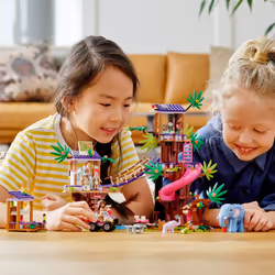 LEGO Friends Jungle Rescue Base 41424 Building Toy for Kids  Animal Rescue Kit That Includes a Jungle Tree House and 2 Elephant Figures for Adventure