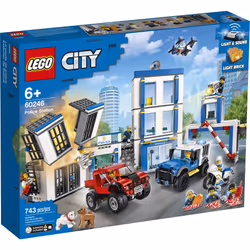 LEGO City Police Station 60246 Police Toy  Fun Building Set for Kids  New 2020 (743 Pieces)