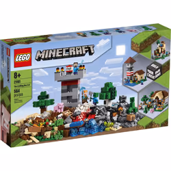 LEGO Minecraft The Crafting Box 3.0 21161 Minecraft Brick Construction Toy and Minifigures  Castle and Farm Building Set  Great Gift for Min