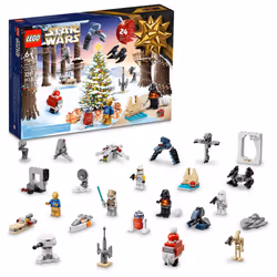 LEGO Star Wars 2022 Advent Calendar 75340 Building Toy Set for Kids  Boys and Girls  Ages 6+  8 Characters and 16 Mini Builds ...