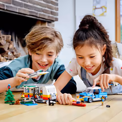LEGO Creator 3in1 Caravan Family Holiday 31108 Vacation Toy Building Kit for Kids Who Love Creative Play and Camping Adventure Playsets with Cute Anim