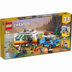 LEGO Creator 3in1 Caravan Family Holiday 31108 Vacation Toy Building Kit for Kids Who Love Creative Play and Camping Adventure Playsets with Cute Anim