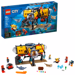 LEGO City Ocean Exploration Base Playset 60265  with Submarine  Underwater Drone  Diver  Sub Pilot  Scientist and 2 Diver Min ...