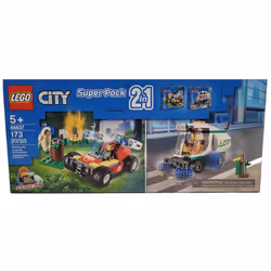 LEGO City 66637 Super Pack 2-in-1 Forrest Fire and Street Sweeper 173-Pieces