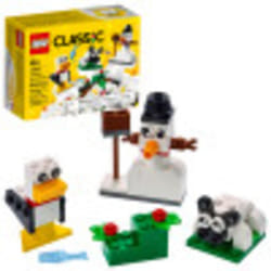 LEGO Classic Creative White Bricks 11012 Building Kit; Toy Building Set for Creative Play with 3 Build Ideas  Including a Snowman  Sheep and Seagull;