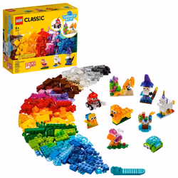 LEGO Classic Creative Transparent Bricks Building Set 11013 for Girls and Boys STEM Toy and Preschool Hands-On Learning Toy ...