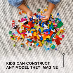 LEGO Classic Creative Transparent Bricks Building Set 11013 for Girls and Boys  STEM Toy and Preschool Hands-On Learning Toy  Includes Wizar