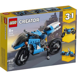 LEGO Creator 3in1 Superbike 31114 Toy Motorcycle Building Kit; Makes a Great Gift for Kids Who Love Motorbikes and Creative Building  New 2021 (236 Pi