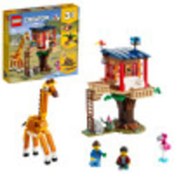 LEGO Creator 3in1 Safari Wildlife Tree House 31116 Building Kit Featuring a House Toy  Biplane Toy and Catamaran Toy; Best Building Sets for Kids Who
