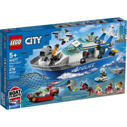 LEGO City Police Patrol Boat 60277 Building Kit; Cool Police Toy for K