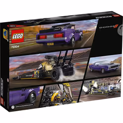 LEGO Speed Champions Mopar Dodge//SRT Top Fuel Dragster and 1970 Dodge Challenger T/A 76904 Building Toy; New 2021 (627 Pieces)