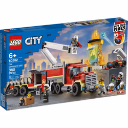 LEGO City Fire Command Unit 60282 Building Kit; Fun Firefighter Toy Building Set for Kids  New 2021 (380 Pieces)