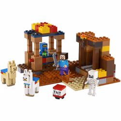 LEGO Minecraft The Trading Post 21167 Collectible Action-Figure Playset with Minecrafts Steve and Skeleton Toys  New 2021 201 Pieces