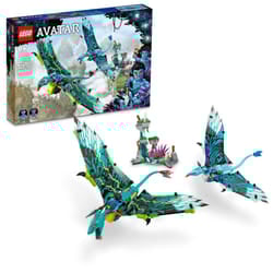 LEGO Avatar Jake & Neytiri First Banshee Flight 75572 Building Toys - Pandora Movie Inspired Set with 2 Banshee Figures  2 Minifigures  Glow in The Da