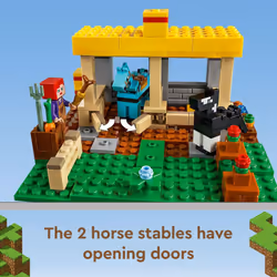 LEGO Minecraft The Horse Stable 21171 Building Kit; Fun Minecraft Farm