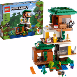 LEGO Minecraft The Modern Treehouse 21174 Giant Treehouse Building Kit Playset; Fun Toy for Minecraft-Gaming Kids; New 2021 ( ...