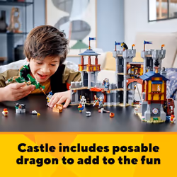 LEGO Creator 3in1 Medieval Castle Toy to Tower or Marketplace 31120  with Skeleton  Dragon Figure  3 Minifigures and Catapult