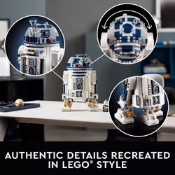 LEGO Star Wars R2-D2 75308 Droid Building Set for Adults  Collectible Display Model with Luke Skywalkers Lightsaber  Great Birthday for Husbands  Wive