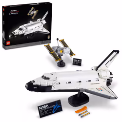 LEGO Icons NASA Space Shuttle Discovery 10283 Model Building Set - Spaceship Collection with Hubble Telescope  Detailed Displ ...