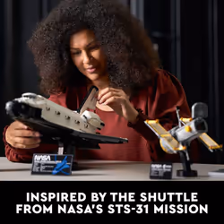 LEGO Icons NASA Space Shuttle Discovery 10283 Model Building Set - Spaceship Collection with Hubble Telescope  Detailed Display for Home or Office Dec