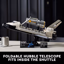 LEGO Icons NASA Space Shuttle Discovery 10283 Model Building Set - Spaceship Collection with Hubble Telescope  Detailed Display for Home or Office Dec