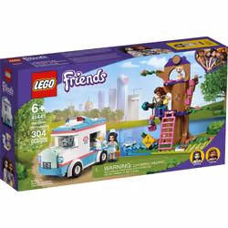 LEGO Friends Vet Clinic Ambulance 41445 Building Kit; Collectible Toy with Ambulance  Rabbit and Kitten Toys  Childrens Vet Kit and Olivia and Emma Mi