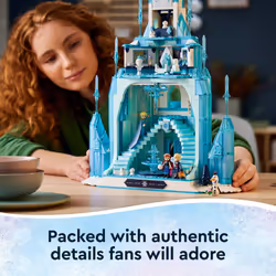 LEGO Disney Princess The Ice Castle Building Toy 43197  with Frozen Anna and Elsa Mini Doll Figures and Olaf Figure  Disney Castle Kit to Build  Disne