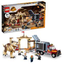 LEGO Jurassic World T. rex & Atrociraptor Dinosaur Breakout 76948 Dino Toy Set  Gift Toys for Kids Age 8 Plus with 4 Minifigures  Market and Truck  20