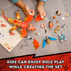 LEGO NINJAGO Kais Fire Dragon EVO Toy 71762 for Kids with Cobra & Boa