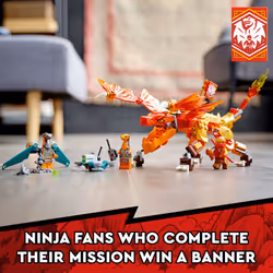 LEGO NINJAGO Kais Fire Dragon EVO Toy 71762 for Kids with Cobra & Boa - Additional view 4