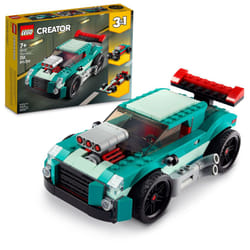 LEGO Creator 3 in 1 Street Racer Car  Rebuildable Kit Transforms to a Muscle Car  Hot Rod  or Race Car Toy  Great Model Car Toy Gift for Boys and Girl