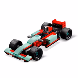 LEGO Creator 3 in 1 Street Racer Car  Rebuildable Kit Transforms to a Muscle Car  Hot Rod  or Race Car Toy  Great Model Car Toy Gift for Boys and Girl