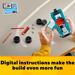 LEGO Creator 3 in 1 Street Racer Car  Rebuildable Kit Transforms to a Muscle Car  Hot Rod  or Race Car Toy  Great Model Car Toy Gift for Boys and Girl - Additional view 4