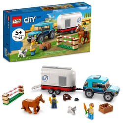 LEGO 60327 City Great Vehicles Horse Transporter Set  with SUV Toy Car  Trailer  Horse Figure and Jump  Gifts for Kids  Boys & Girls 5 Plus Years Old