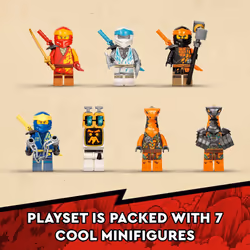 LEGO NINJAGO Ninja Ultra Combo Mech 4 in 1 Set 71765 with Toy Car  Jet Plane and Tank Toys Plus 7 Minifigures