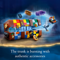 LEGO Harry Potter Hogwarts Magical Trunk  Luggage Set  Building Toy Idea for Kids  Customizable Toy  Girls & Boys with Movie Minifigures and House Col