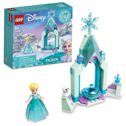 LEGO Disney Elsa's Castle Courtyard 43199 Building Set  Disney Frozen Ice Castle with Princess Elsa Mini Doll Figure  Disney Princess Toy Set for Kids