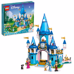 LEGO Disney Princess Cinderella and Prince Charming's Castle 43206 Doll House  Buildable Toy with 3 Mini Dolls  Plus Gus Gus  ...