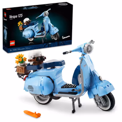 LEGO Icons Vespa 125 Scooter Model Building Kit  Iconic Vintage Italian Moped Model  Relaxing Build and Display Hobby Set for ...