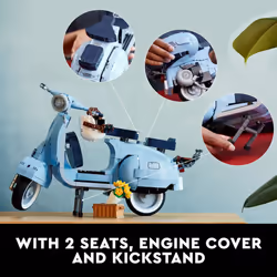 LEGO Icons Vespa 125 Scooter Model Building Kit  Iconic Vintage Italian Moped Model  Relaxing Build and Display Hobby Set for Adults  Makes a Great Gi