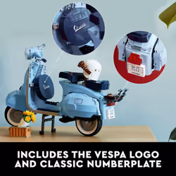 LEGO Icons Vespa 125 Scooter Model Building Kit  Iconic Vintage Italian Moped Model  Relaxing Build and Display Hobby Set for Adults  Makes a Great Gi
