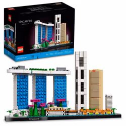 LEGO Architecture Singapore 21057 Building Set - Skyline Collection Architecture Construction Model for Home and Office D?co ...