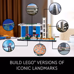 LEGO Architecture Singapore 21057 Building Set - Skyline Collection  Architecture Construction Model for Home and Office D?cor  Gift Idea for Adults