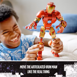 LEGO Marvel Iron Man Figure 76206 Collectible Buildable Toy  Kids Bedroom Display Model from Avengers: Age of Ultron  Infinity Saga Set - Additional view 2