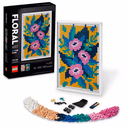 LEGO Art Floral Art 31207 3in1 Flower Pictures Wall Art Decoration Building Set Arts and Crafts Kit Creative DIY Activity ...