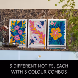 LEGO Art Floral Art 31207  3in1 Flower Pictures  Wall Art Decoration Building Set  Arts and Crafts Kit  Creative DIY Activity  Beautiful Home Decor  G