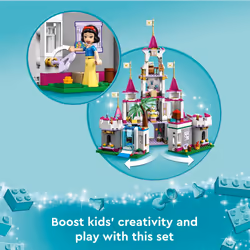 LEGO Disney Princess Ultimate Adventure Castle 43205 Building Toy with 5 Princess Mini-Dolls Including Ariel  Rapunzel and Snow White(Packaging May Va