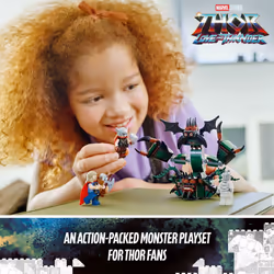 Lego Marvel Attack on New Asgard  Thor Buildable Toy 76207 with Hammer