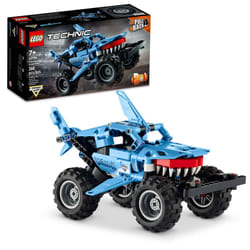 LEGO Technic Monster Jam Megalodon Building Set  2 in 1 Pull Back Shark Truck to Lusca Low Racer Car Toy  DIY Building Toy Ideas for Outdoor Play for